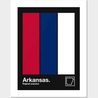 Arkansas State Flag  // Original Minimalist Artwork Poster Design Posters and Art